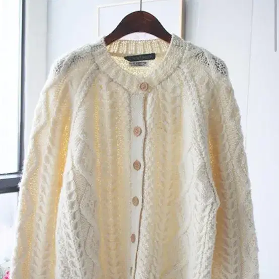 NEW YORKER 아이보리가디건(hand knit) 빈티지