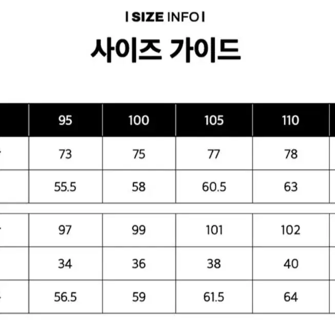 새상품 트라이정품 주자직면100프로 110치수