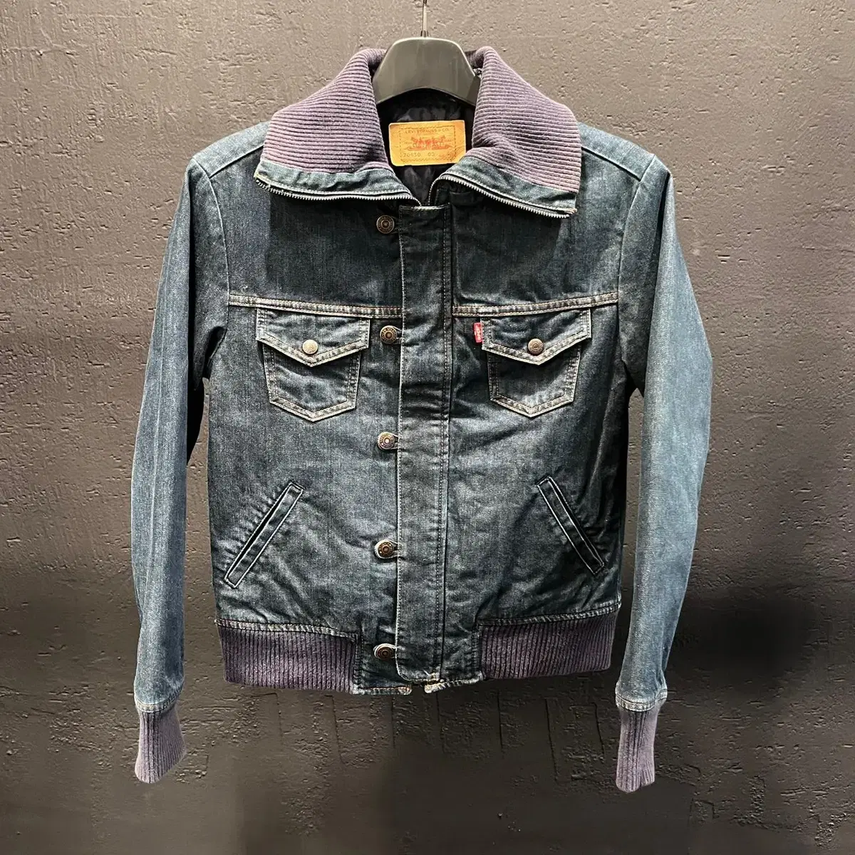 Levi's Medium Blue Multipocket High Neck Denim Trucker Jacket