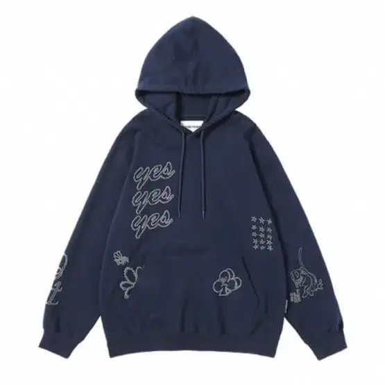 예스아이씨 Y.E.S Tagging hoodie Navy S [89,0]