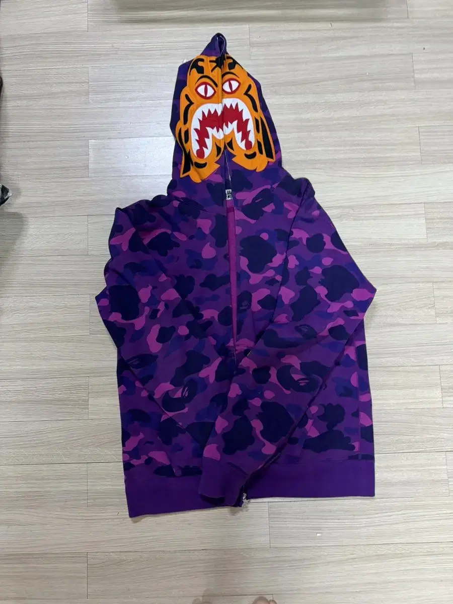 Vape Tiger Hoodie Zip Up Purple 2XL