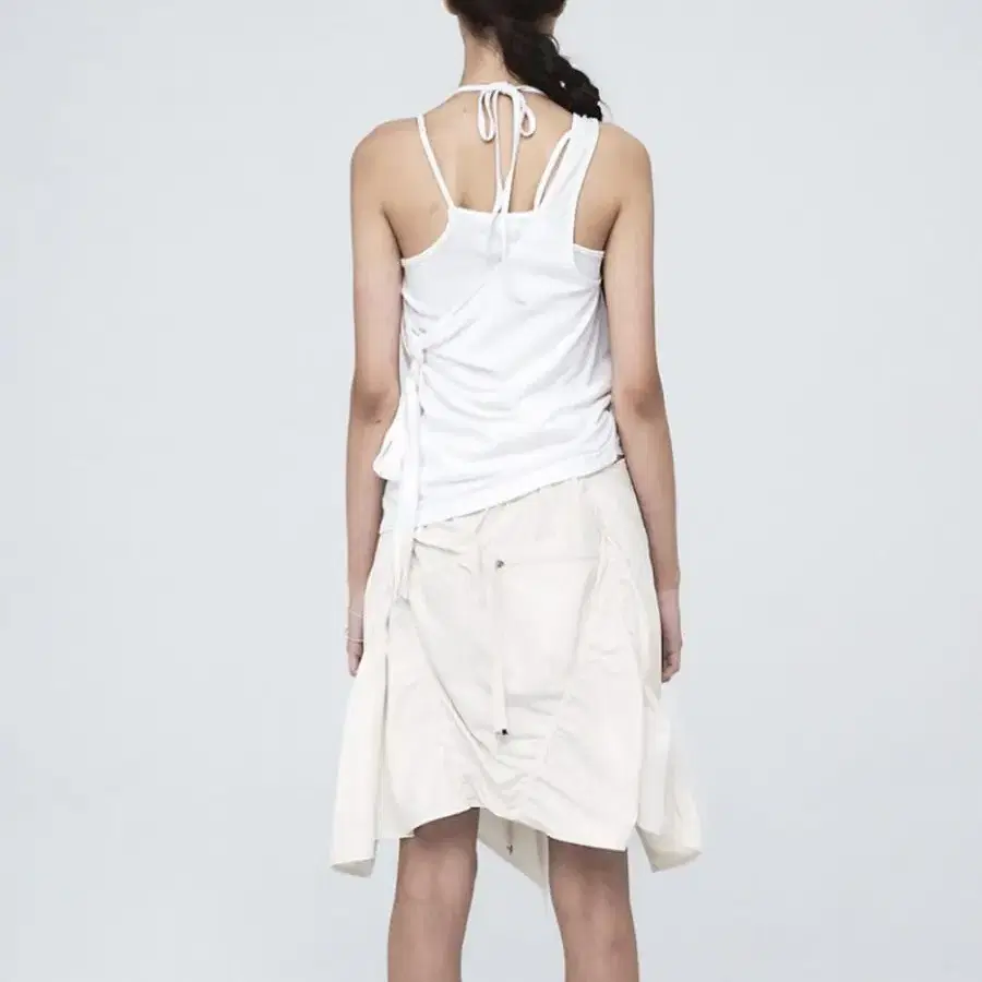 나체 NACHE PUCKERING TIE SKIRT IVORY