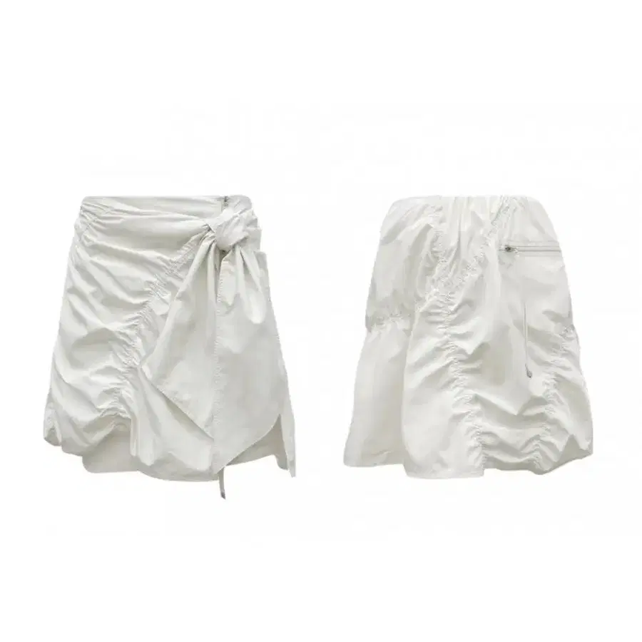 나체 NACHE PUCKERING TIE SKIRT IVORY