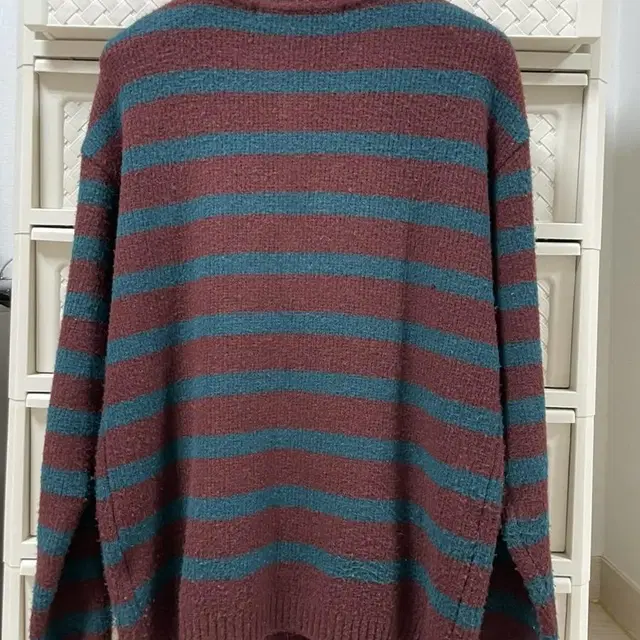 앤더슨벨 striped knit polo Burgundy