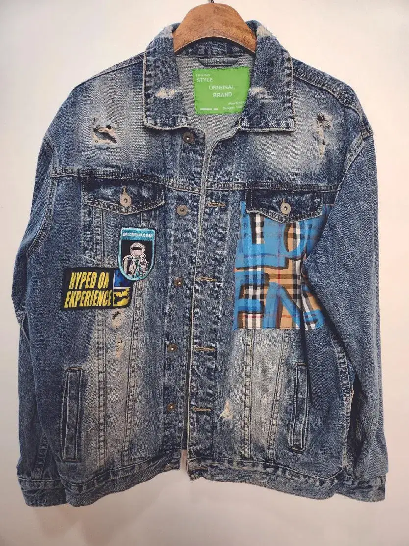 STYLE Overfitted Washed Trigger Denim Jacket