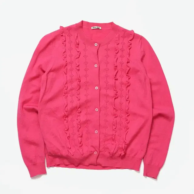 MiuMiu ChestFringe Detailed KnitCardigan