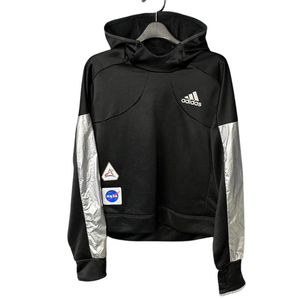 L adidas Women's Screw Black Training Crop Hoodie