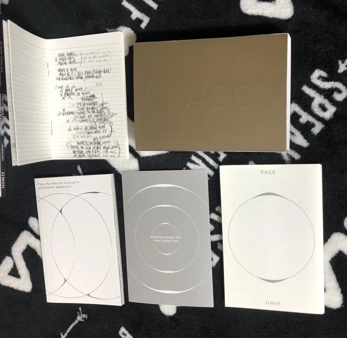 0.1Jimin album weverse CD photocard DVD FACE 가사집박지민 jimin