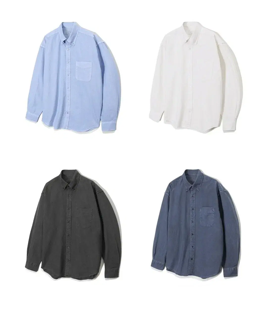 LAINE Oxford Pigment Shirt 4color