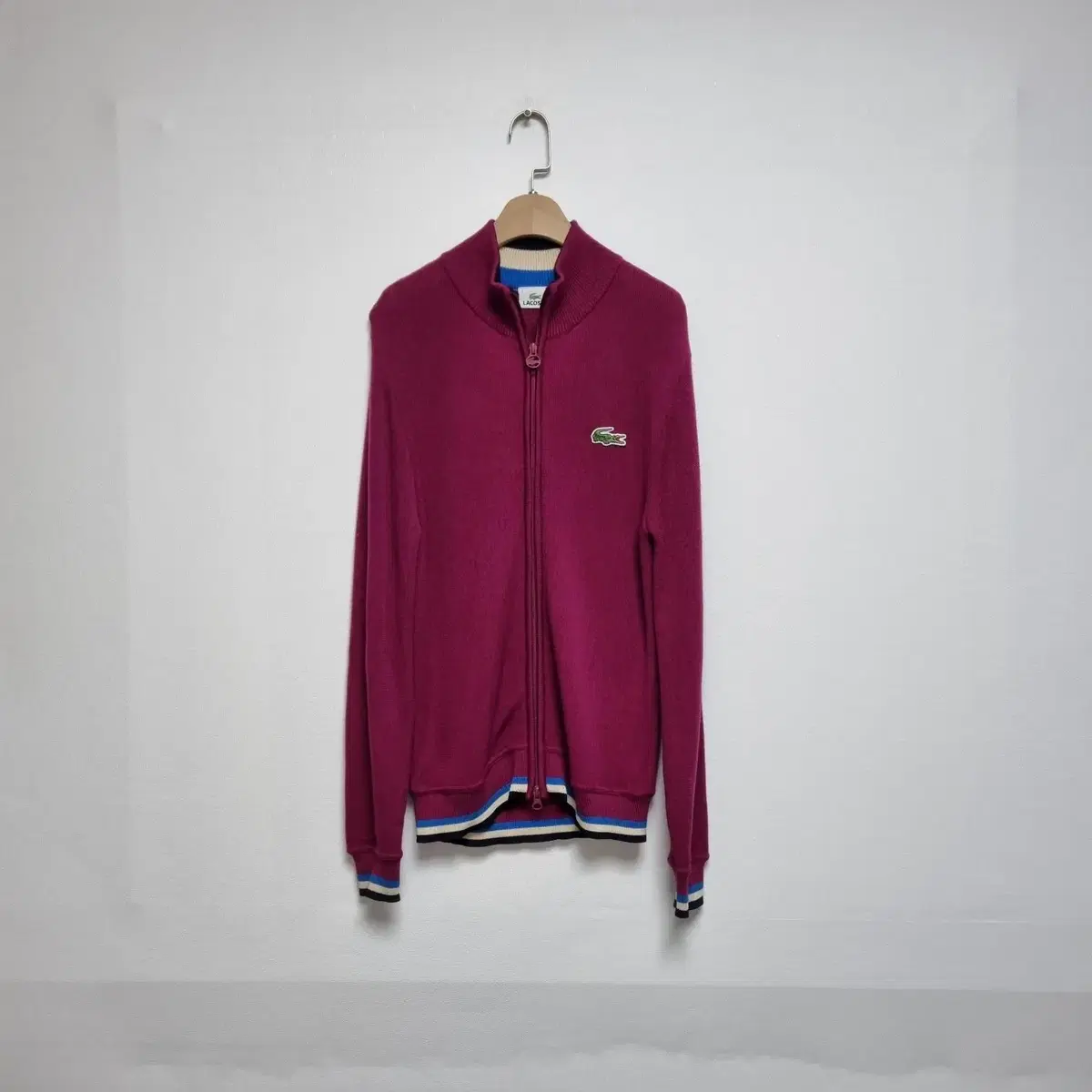 Lacoste Zip-up Cardigan Purple (95) Zuu Vintage District Club