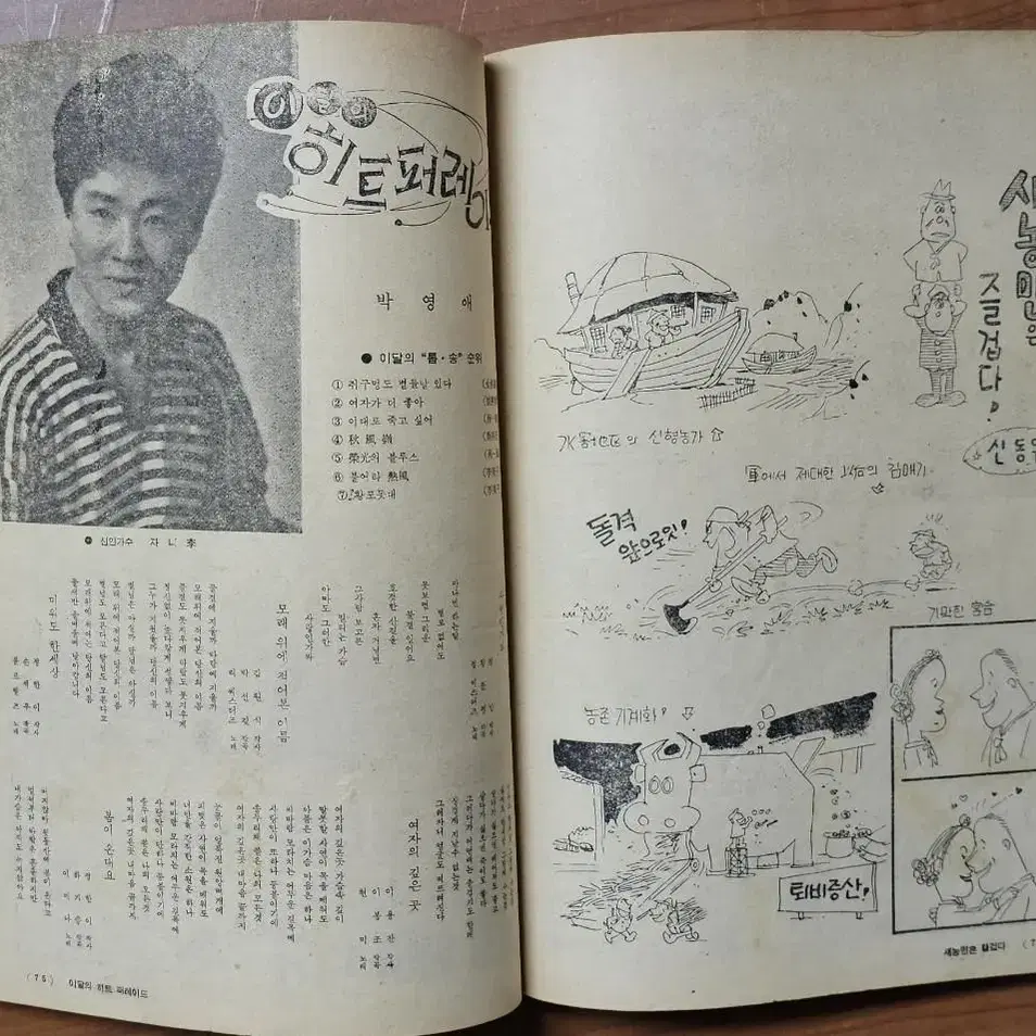 1965년 9월호 새농민 잡지 - 표지모델 영화배우 고은아 -