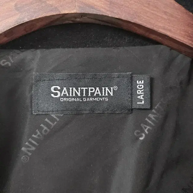 SAINTPAIN 남성점퍼 블랙 스웨이드지퍼 카라자켓L