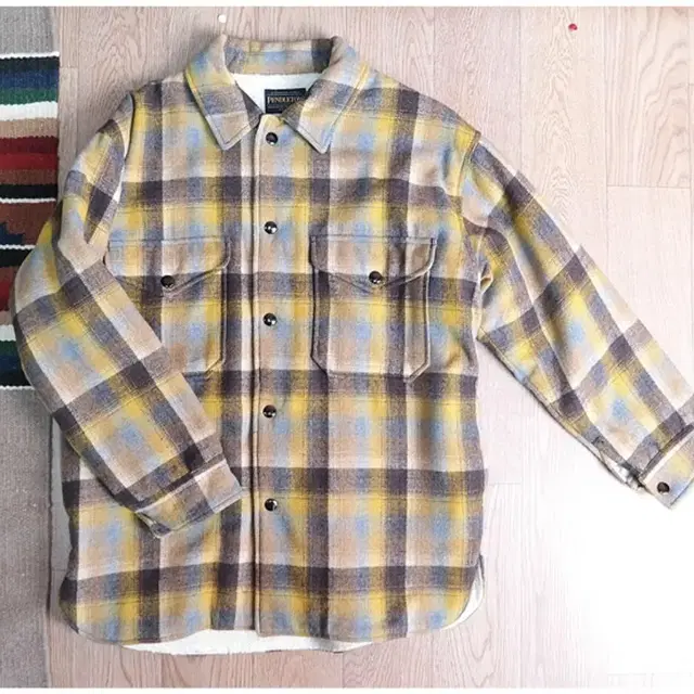 Pendleton 펜들턴 울 체크 쉐르파 자켓