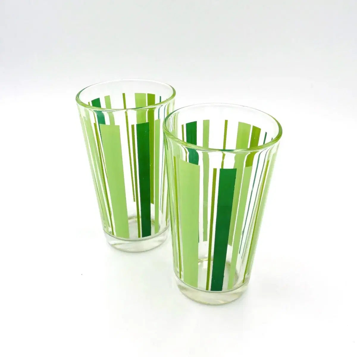 JPN VINTAGE DESIGN GLASS SET 2P (Green)