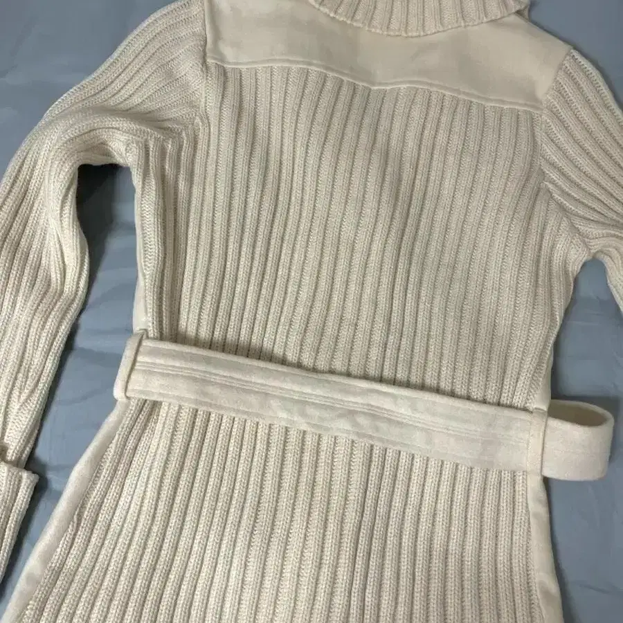 벨트 니트 가디건 vintage ivory knit