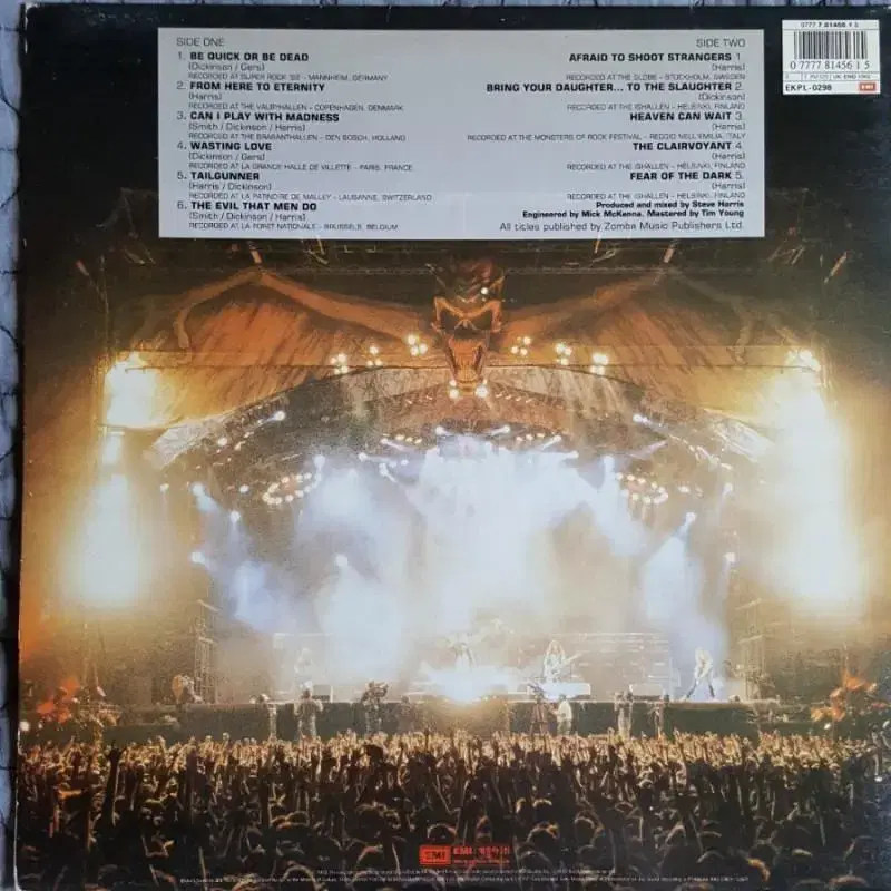 IRON MAIDEN - A REAL LIVE ONE LP