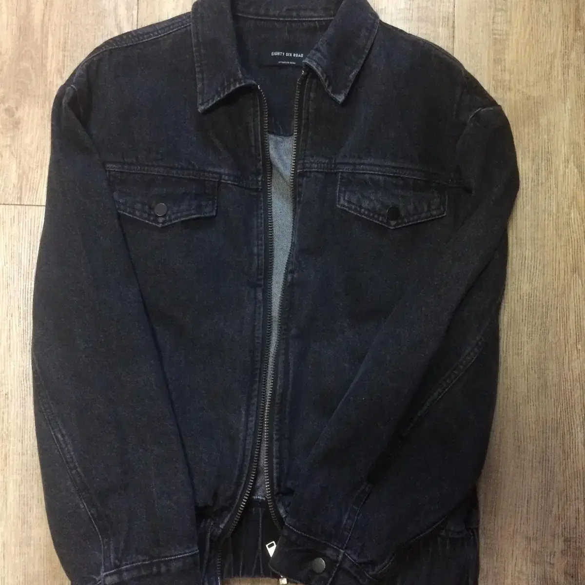 86로드 2725 WASHINGDENIM ZIPPER JACKET 흑청s