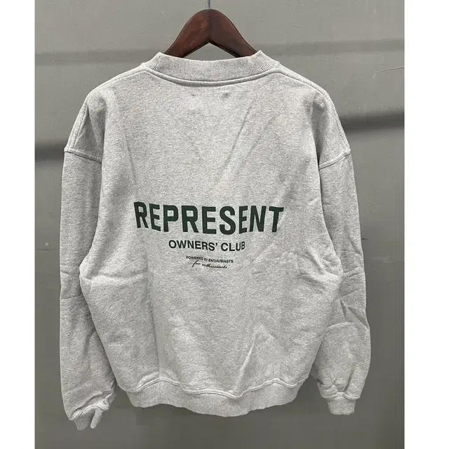 REPRESENT 오너스클럽 맨투맨 그레이 L사이즈 새상품