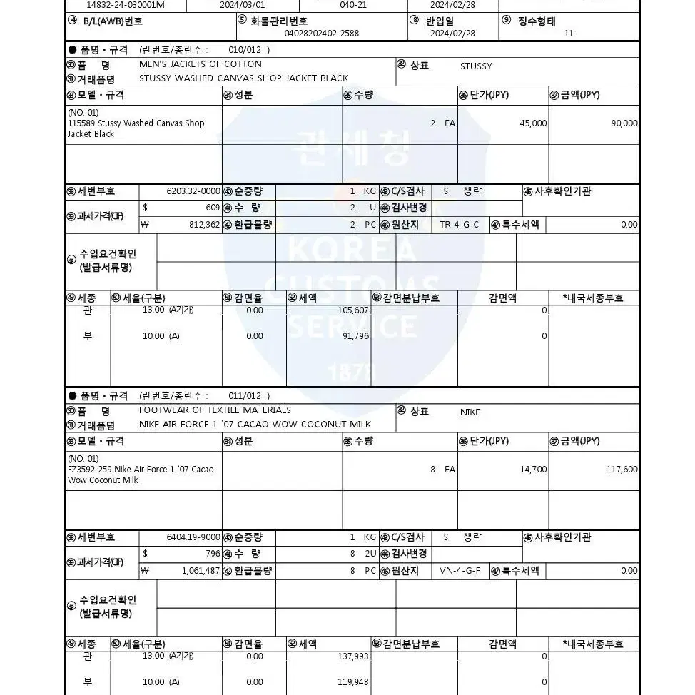 (새상품/당일배송) 스투시 샵 캔버스 자켓 블랙 M/L사이즈 (선택)