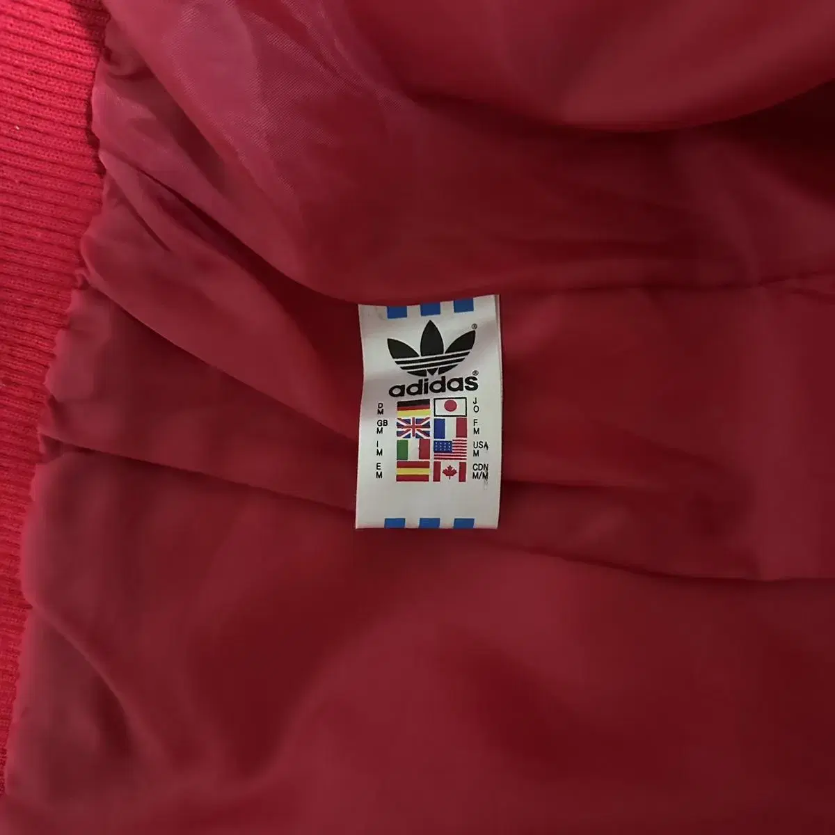 Adidas Original red quilting padding