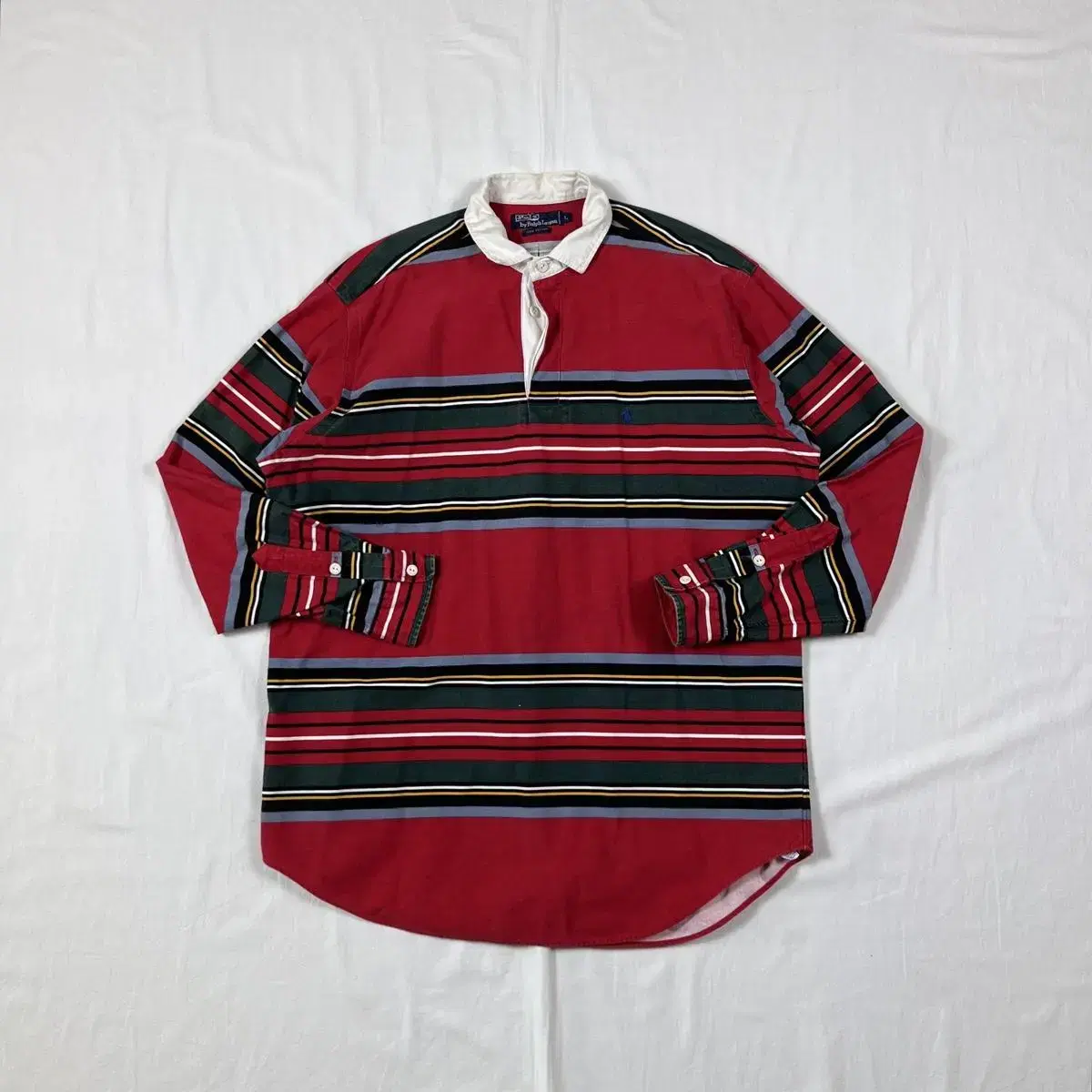 90s Polo Ralph Lauren Pony Logo Stripe PK Shirt Southern