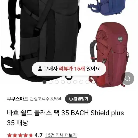 바흐 30리터 배낭