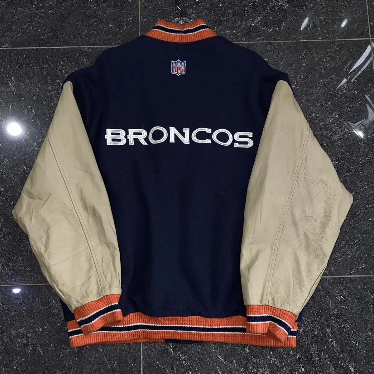 나이키 X NFL 00s 브롱코스 리얼레더 바시티 자켓 XL