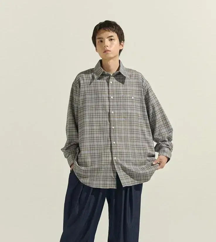 [zero] wide check shirt