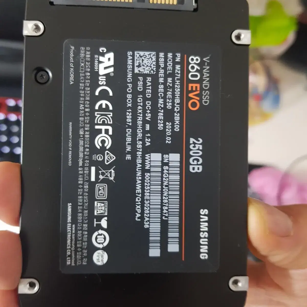 (WIN11 WIN10) 삼성 정품 SSD 250G 팔아요