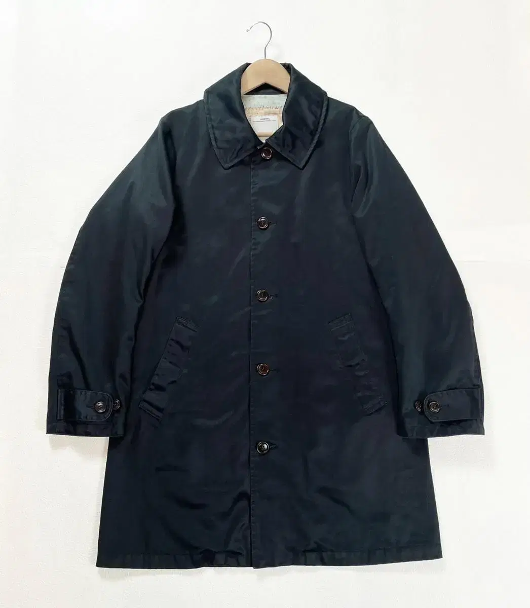 Bead Beam Herge Coat (Indigo Overdye) [2]