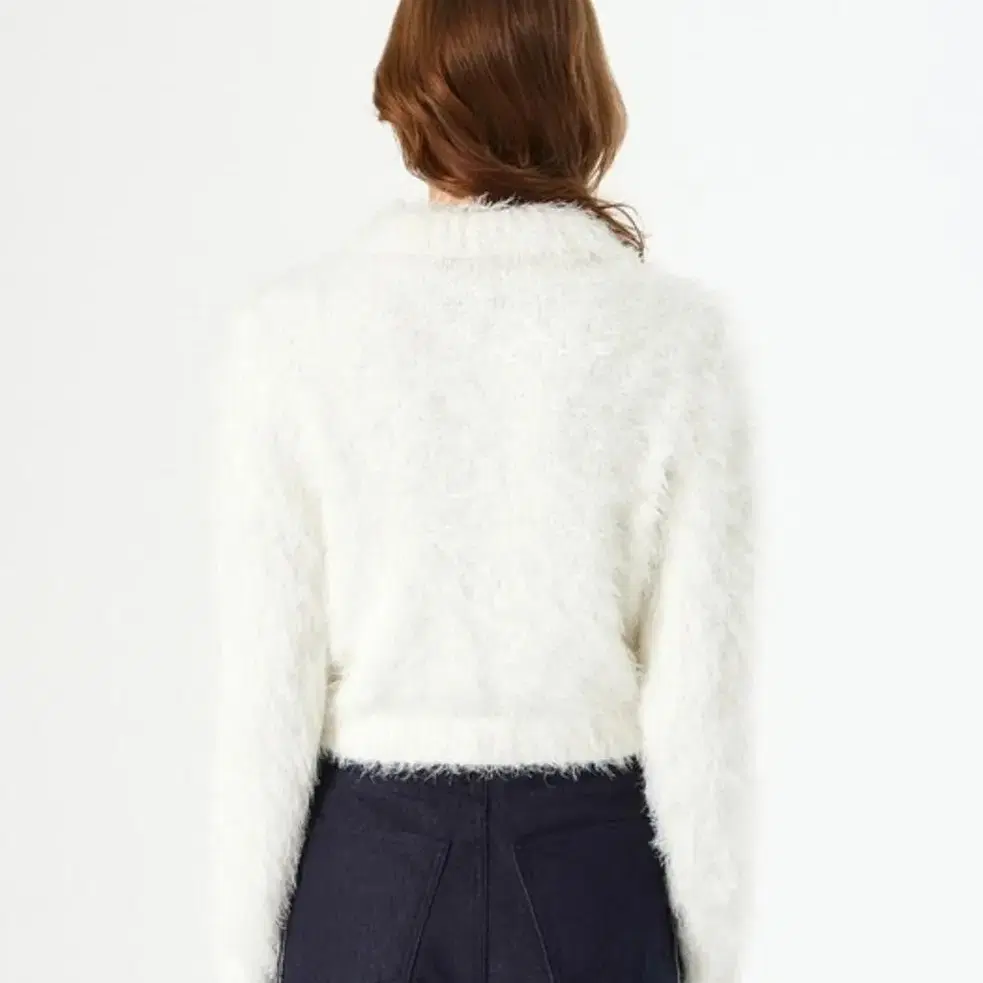 다이애그널 FUZZY KNIT CARDIGAN 퍼지 가디건 화이트