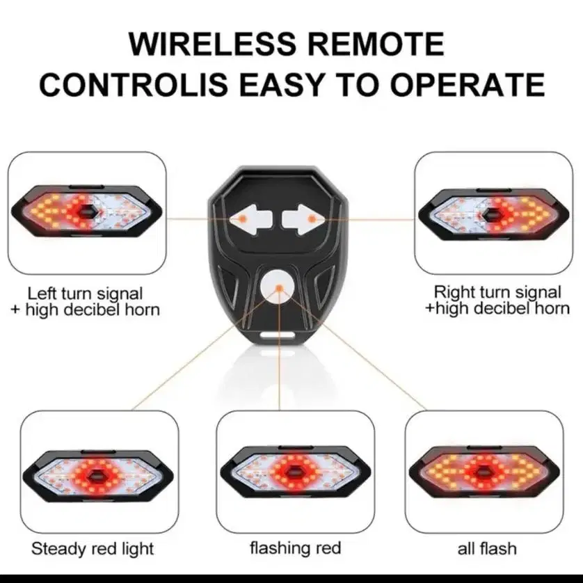 무선 방향지시등 후미등 전기자전거. 전동킥보드.오토바이