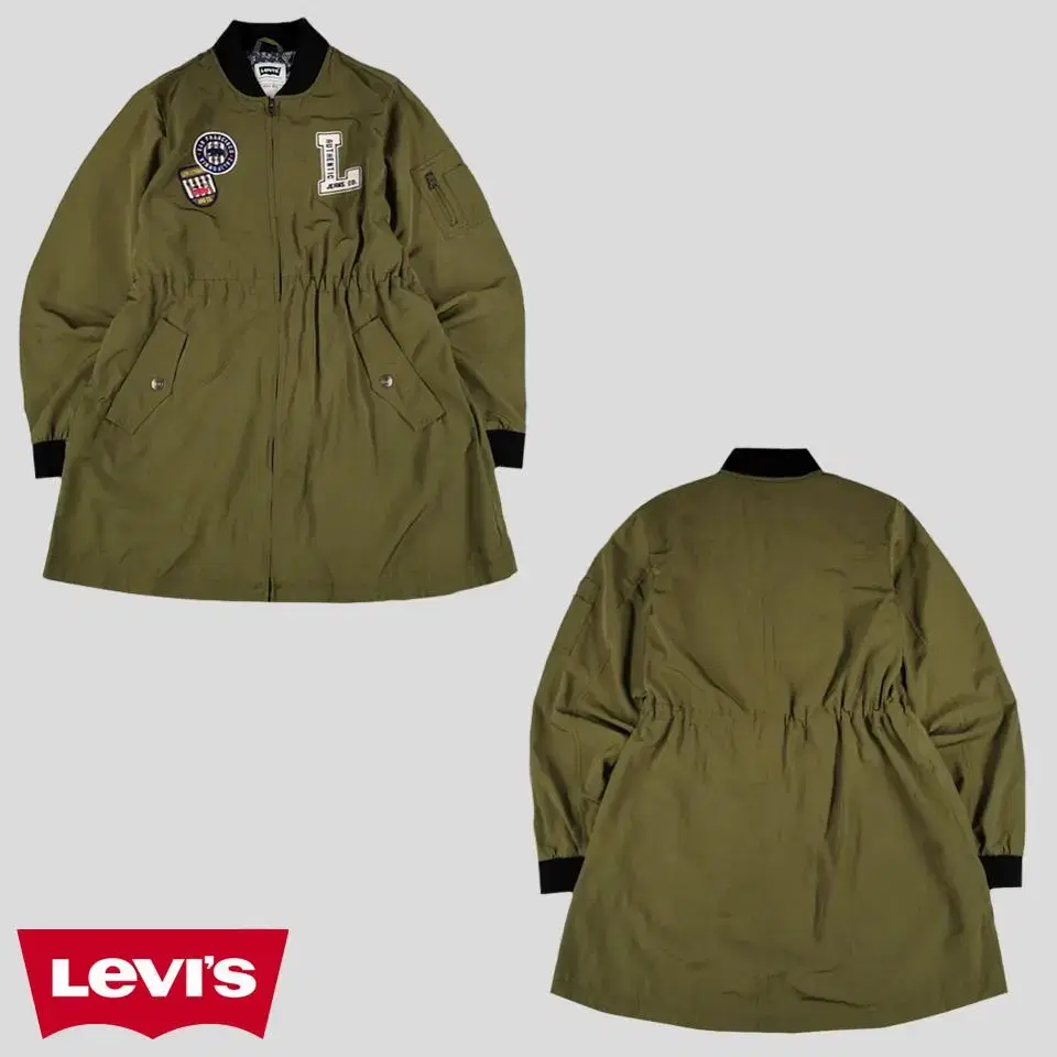 Levi's Khaki Olive String Arm Pocket Casual Jacket WOMENS S-M