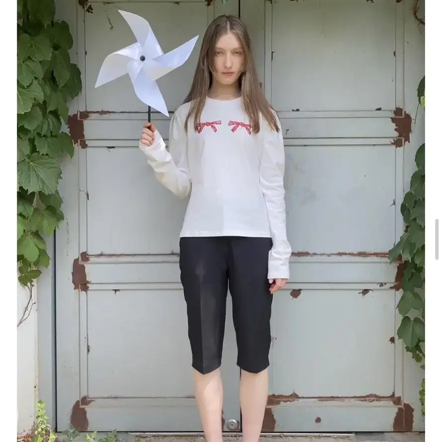 시눈 RIBBON PUFF LONG SLEEVE (WHITE)