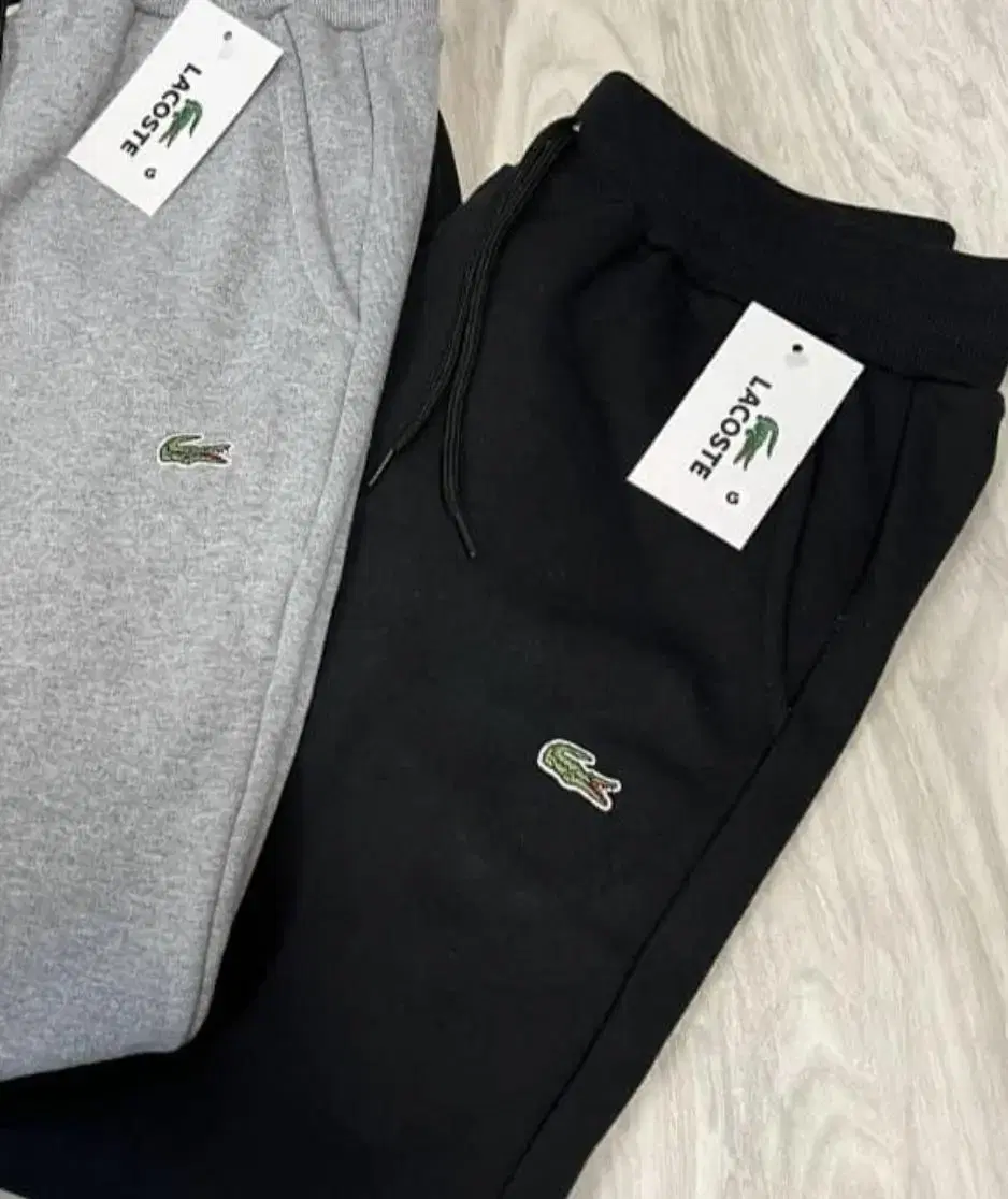 Genuine) Lacoste Jogger Pants Training New black and gray unisex all sizes