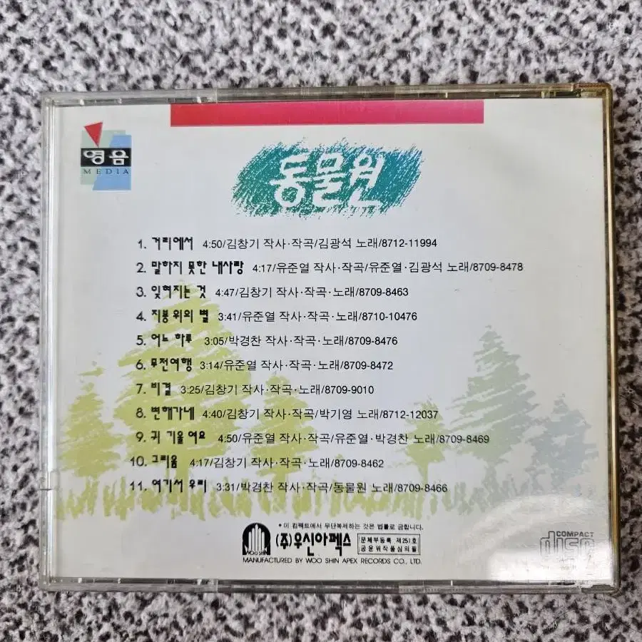 동물원 1집 거리에서, 변해가네 초판 CD