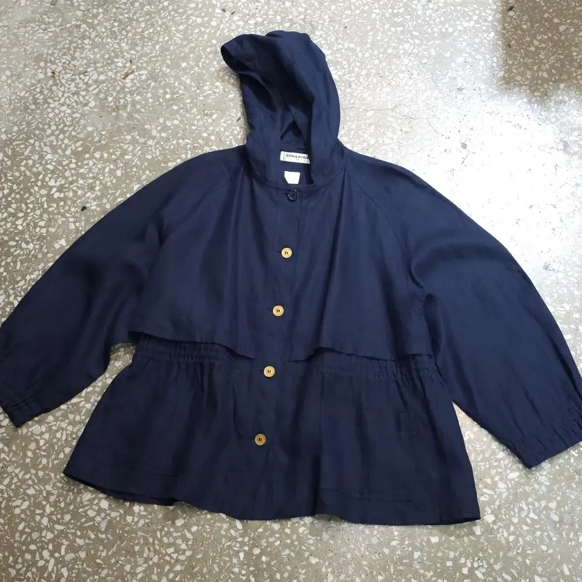 90s SONIA RYKIEL 린넨100% 후드코트-우먼38