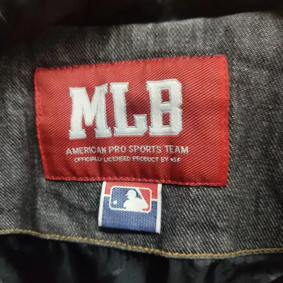 L) MLB Y2K 블래데님 후드점퍼 팝니다