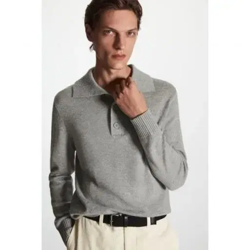 Cos Regular Fit Wool and Cashmere Polo Knit