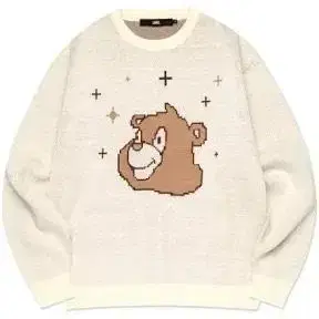 LMC BEAR KNIT SWEATER cream XL 팝니다