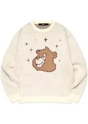 LMC BEAR KNIT SWEATER cream XL 팝니다
