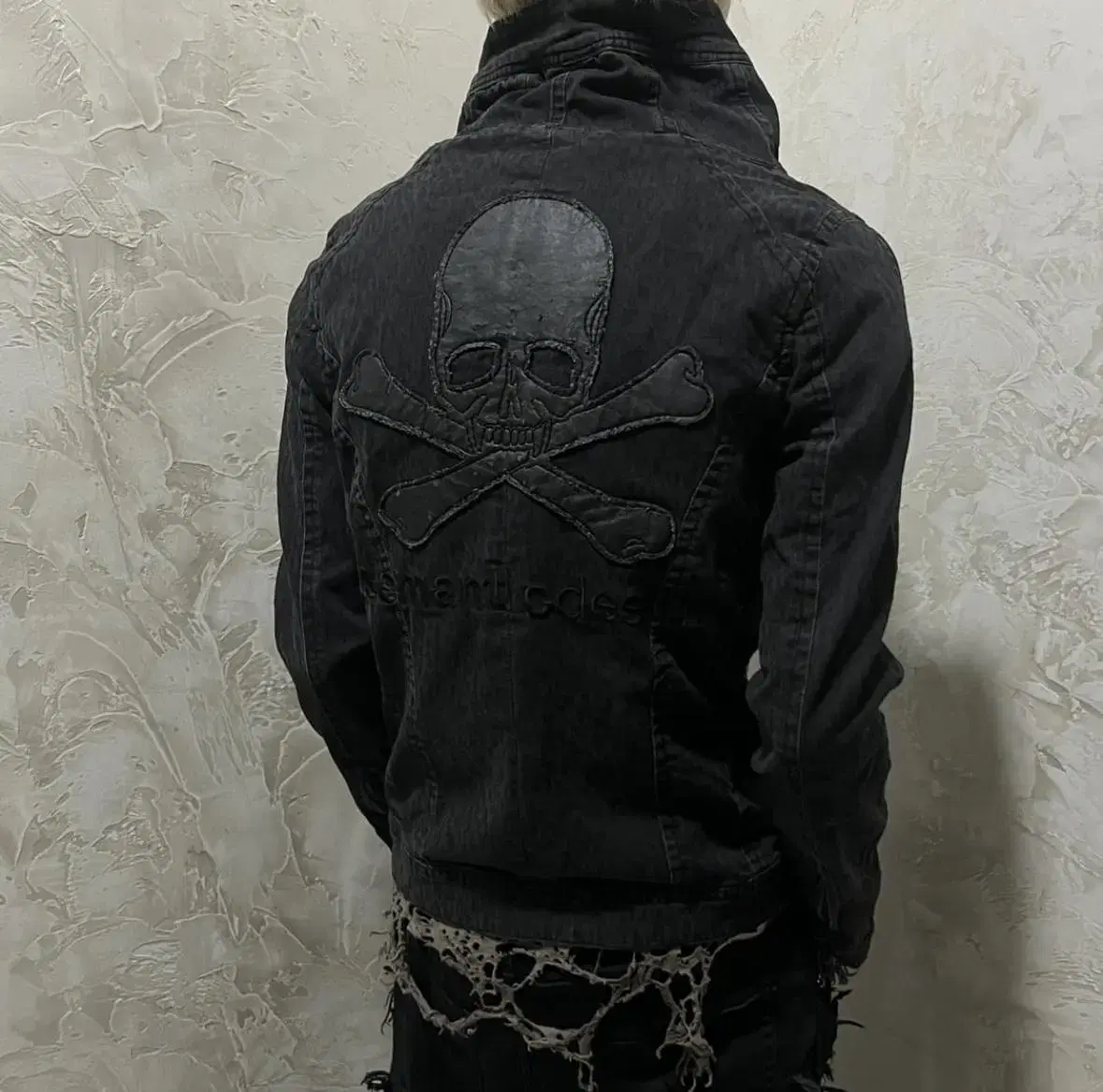 Roen Skull Black Denim Jacket M