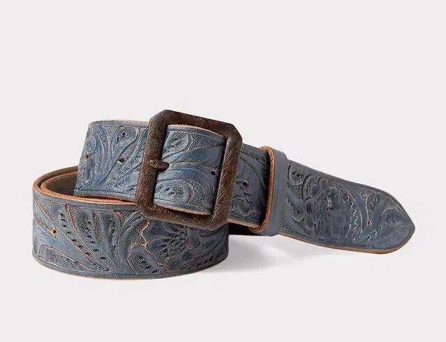 더블알엘 벨트 RRL Indigo Leathe Belt