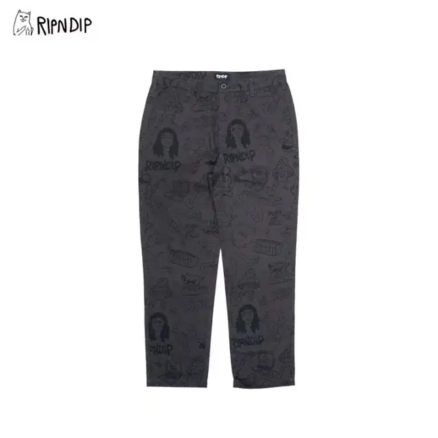 34 L,새 상품) RIPNDIP COTTON TWILL PANTS