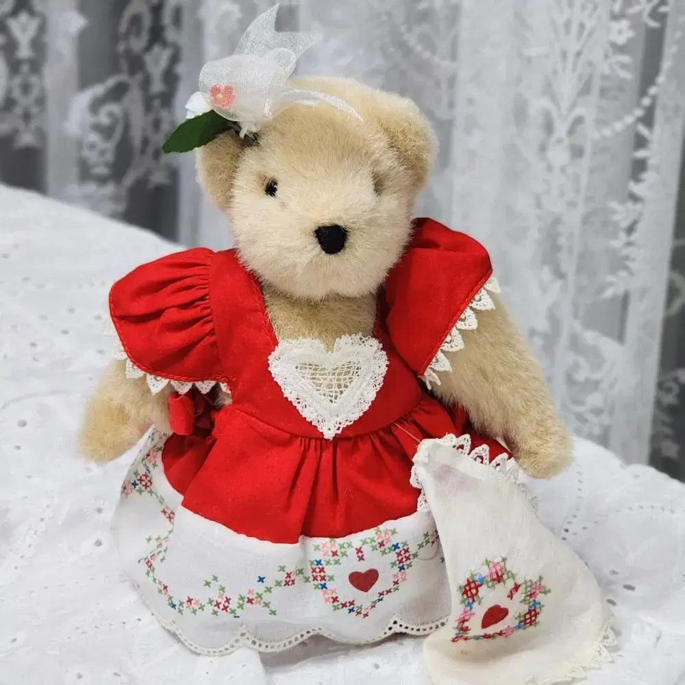 Murphy Bear Hearts and Flowers Bear Vintage Doll