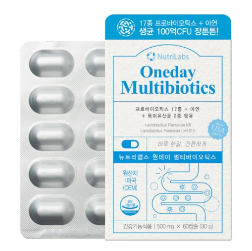 뉴트리랩스 원데이 멀티바이오틱스 500mg x 60