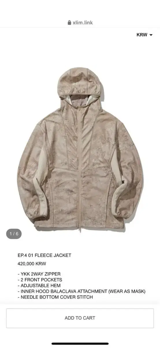 Xlim fleece jacket ivory 2size