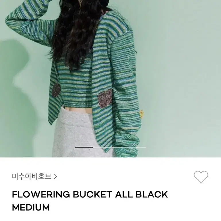 버킷햇 m 미수아바흐브 FLOWERING BUCKET ALL BLACK