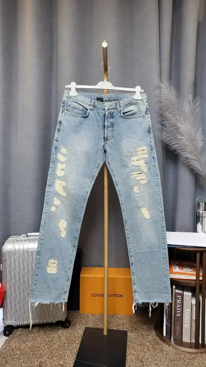 Dior Destroyed Wash Denim Pants