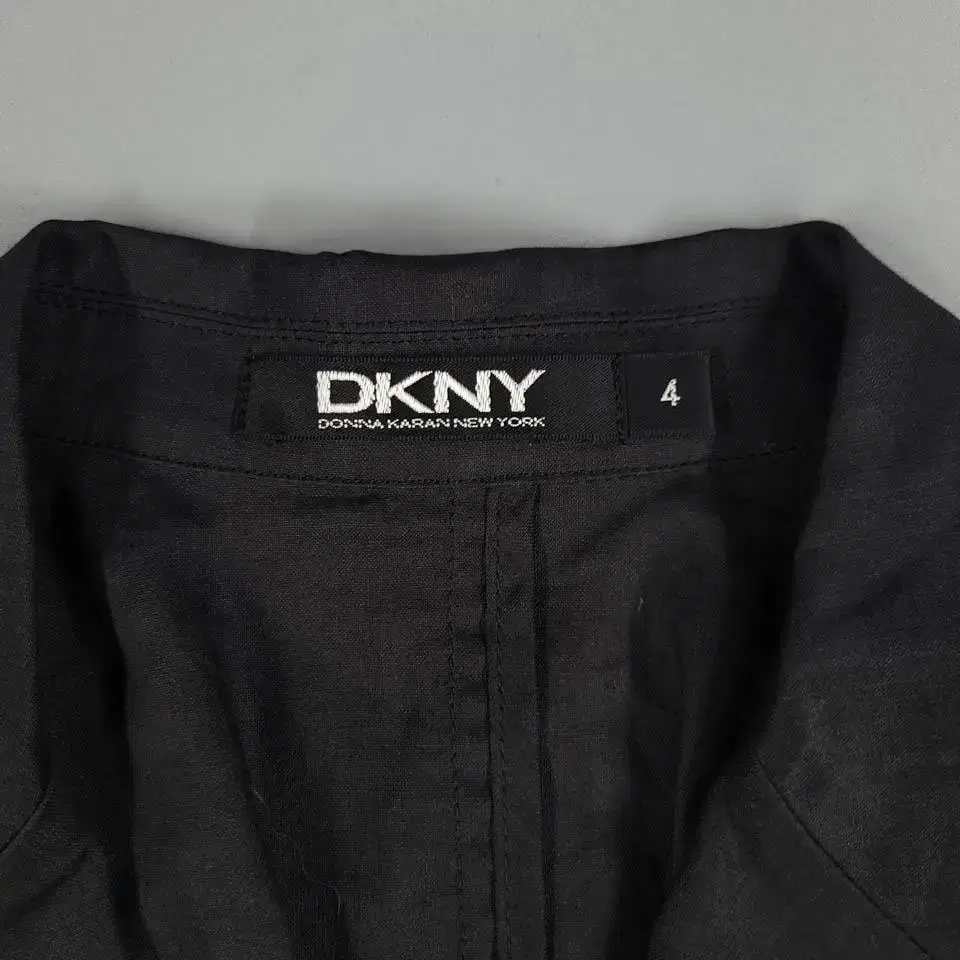 DKNY 블랙 고딕 고스 펑크 주름 린넨100 블레이저 자켓 WOMANS